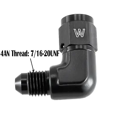4AN Female To 4AN Male Flare 90 Degree Elbow Swivel Fitting Adapter Coupler AN4 • $9.59