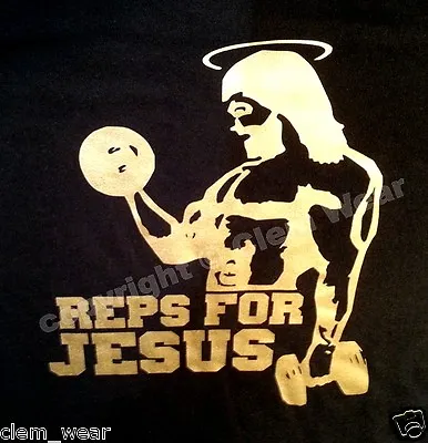 GYM Muscle VEST Racer Y Back Tank REPS FOR JESUS Special Edition Bodybuilding • £14.99