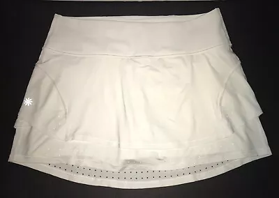 $21.24 • Buy Athleta Trucool Stealth Tennis Running Athletic Workout Skort Skirt White Medium