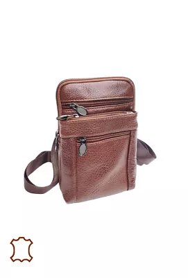 Leather Phone Pouch Bag Bodybag Shoulder Bag Crossbody Bag Work Leather Bag • £7.99