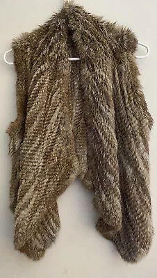 Taupe Brown Rabbit Fur Vest Size Ledium Ladies So Beautiful And Soft!!! • $31.50