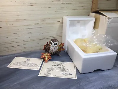 $51 • Buy Lenox Fine Porcelain “Saw Whet Owl” Figurine Original Boxes Packaging W/ Papers