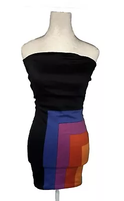 Motel Rocks Women’s Ariel Dress Rainbow Mini Stretch Halter Colorful Size XS NWT • $58.25