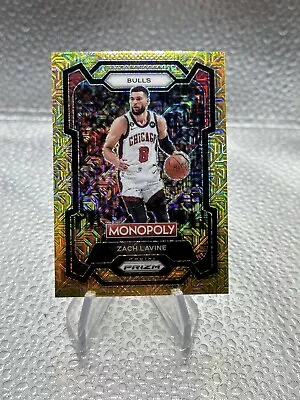 2023-24 Panini Prizm Zach Lavine Gold Shimmer #/500 Bulls Monopoly • $5