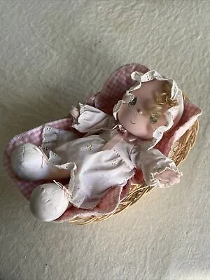 Vintage Precious Moments Musical And Mechanical Doll  Sissy  Comes With Basket • $1.99