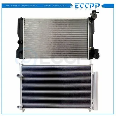 Aluminum Radiator & AC Condenser Cooling Kit For 09-16 Toyota Corolla 1.8L L4 • $93.99