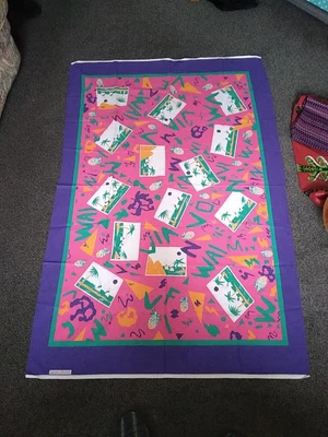 Vintage 60's/70's Multicoloured Cotton Material • £7.50