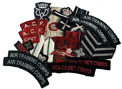 Genuine 1950/60s British Military Cadet Forces Army Sea Air Patch Bundle Lot • £30