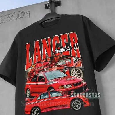 Limited Mitsubishi Evolution VI JDM Vintage T-Shirt Lancer Evo 6 Graphic Tshirt • $19.99