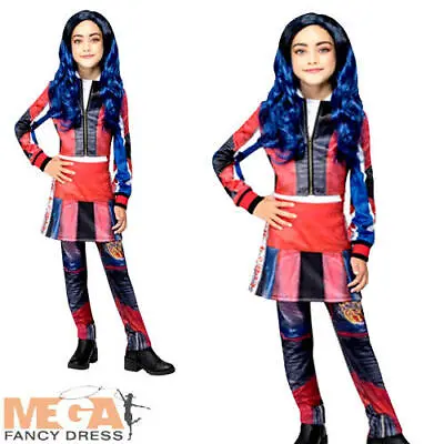 Disney Descendants Evie Girls Costume Kids Fancy Dress Book Character Outfit • £19.99