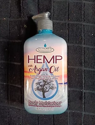 Moist HEMP Luscious Moroccan Argan Oil Soothing Moisturizing Lotion 18 Oz (M28) • $28.99