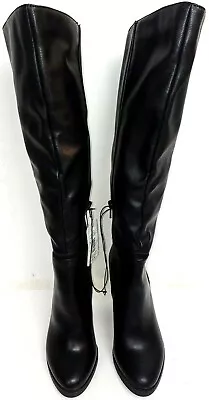 A+ Kameel Women's Tall Knee High Black Boots Size 6.5 Block Heel NWT • $37