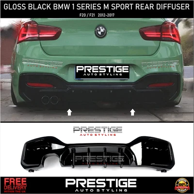 £99.99 • Buy For Bmw 1 Series 135/140 F20 F21 Lci 15+ Rear Diffuser Lip Gloss Black