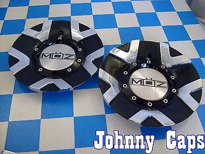 MOZ Wheels Black/Chrome Center Cap #PD-CAPSX-P5117 Custom Wheel Center Caps (2)  • $66.71