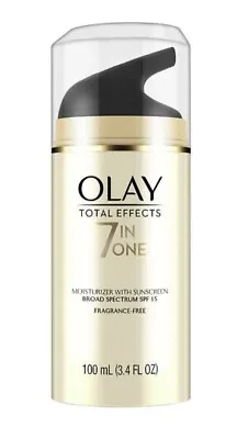 OLAY Total Effects 7-in-1 Moisturizer With Sunscreen SPF 15 Fragrance Free 3.4oz • $34.87