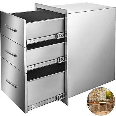 VEVOR Stainless Steel Access BBQ Island Kitchen BBQ Door Drawers Outdoor • $193.79