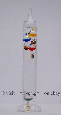 GALILEO THERMOMETER @24 Cms TALL UNIQUE STUNNING PREMIUM FREE STANDING ORNAMENT • £11.99