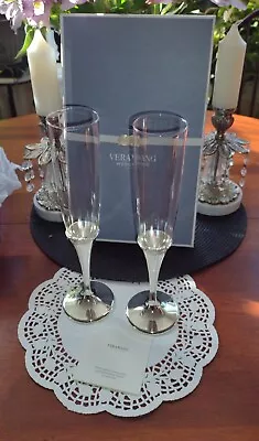 Wedgwood Vera Wang Infinity Pair Of Toasting Flutes NIB • $70