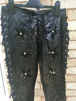 Painkiller Clothing. Metal/rock With Lace Up Sides Stars And Studs Trousers. • £85