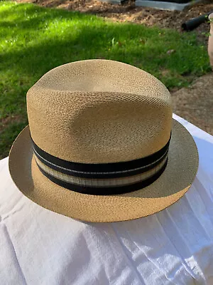 Vintage Nwt Churchill Ltd Mens Straw Hat Fedora Size 7 • $44.99