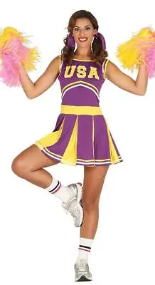 £13.99 • Buy Ladies USA American Cheerleader Fancy Dress Costume