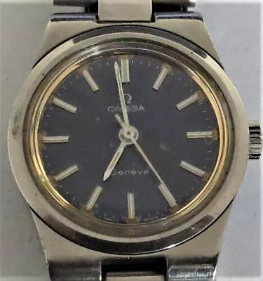 Larger Vintage Omega Hand Winding Silver Womens Ladies Watch • $49