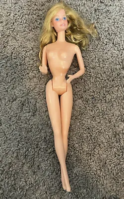 Vintage  Curly Hair Superstar 70s Era Barbie Doll Two Tone Hair Bent Elbows TLC • $25