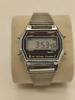 RARE Original 100% Vintage Watch Montana Melodies Men's LCD 1980s • $29