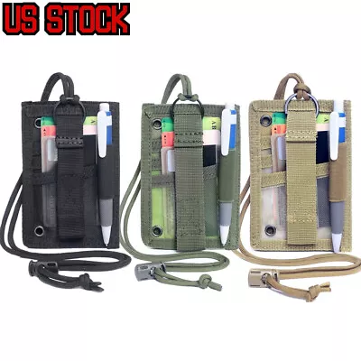 Tactical Hunting ID Card Case Patch Credit Card ID Card Holder With Neck Lanyard • $11.60