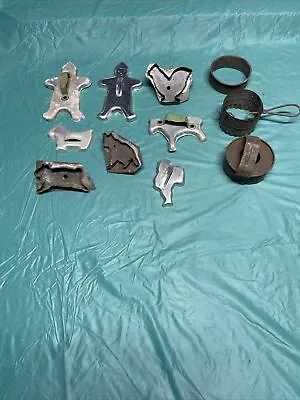 Vintage Tin Metal Cookie Cutters Lot • $30