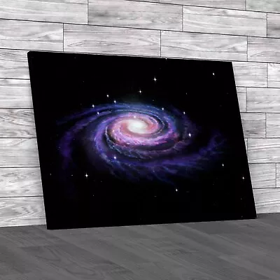 Spiral Galaxy Milky Way Marvels Of Deep Space Canvas Print Large Picture Wall • £14.95