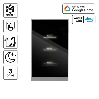 3-Gang Zigbee Smart Scene Switch Touch Voice App Control Fire-Resist • $45.99