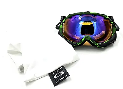 Oakley Wisdom Ski Snow Unisex-Adult Neon Green Camo Frame Persimmon • $89.95