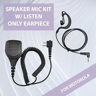 Speaker Mic With Swivel 3.5mm Listen-Only Earpiece For Motorola CP200 CLS1110 • $24.99