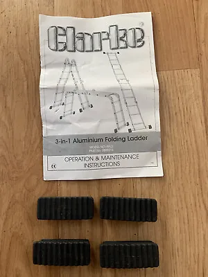 £3.50 • Buy 4 X Clarke Replacement Ladder Feet - Ladders Spares
