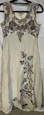 Women's Vintage 70s Boho Hippie Prom DRESS GOWN Sequin Maxi Sz Med 34” Bust • $39.99