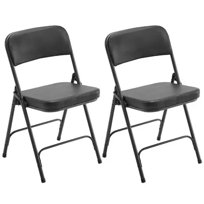 2 Pack Metal Folding Chairs With Padded Seat And Back For Home And Office Indo • $76.13