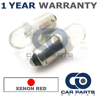 2x Xenon Red Ba9s T4w 233 Sidelight Upgrade Dome Led Bulbs • $2.99