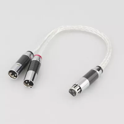 8AWG 3pin XLR FEMALE Jack To Dual 2 MALE Y Plug SPLITTER Audio Cable Adaptor • $33.25