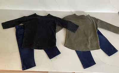 £6 • Buy Twin Boys Matching Outfits, Next Tops & Matalan Chino Trousers, 9-12 Months
