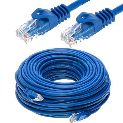 CAT5E CAT5 Ethernet Lan Network Cable 5ft 15ft 25ft 30ft 50ft 100ft 200ft LOT • $3.41