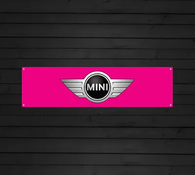 Mini Cooper Logo Banner Sign Waterproof Man Cave Workshop Trackside • $15.14