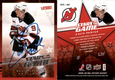 $2.99 • Buy Zach Parise Signed 2008 Upper Deck Victory #SG-46 Card New Jersey Devils Auto AU