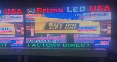 LED Sign P10 Full Color 2 Sided  Weatherproof Outdoor Wireless LED Sign 3 X 5 FT • $7100