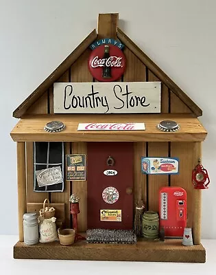 Vtg Coca-Cola Country Store Pine Knots Wooden Display Wall Hanging Shadowbox • $75