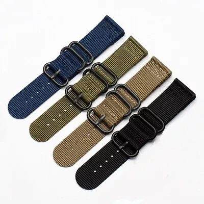 Durable Military Nylon Watch Band 18mm 20mm 22mm Replecament Quick Release Strap • $9.99