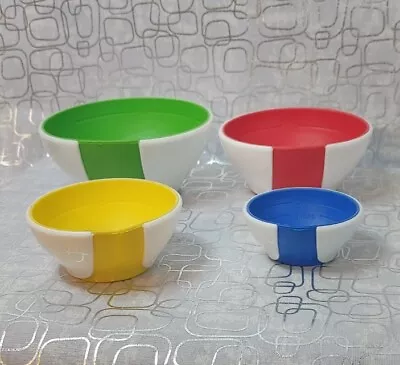 Food Network Measuring Bowls Nesting Set | Plastic Silicone 4 Piece • $12