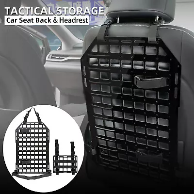 Vehicle Tactical MOLLE Seat Back Headrest Gun Rack Display Rigid Panel Storage • $38.99