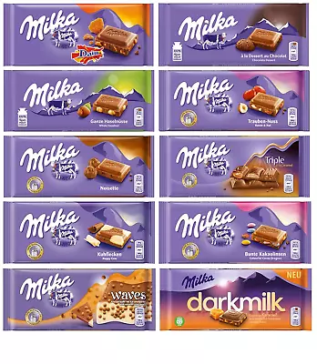 Milka Chocolate Assortment Variety Pack Of 10 Full Size Bars - Randomly Selected • $35.75