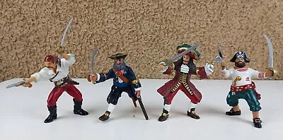 Papo Bundle - Pirates & Corsairs 4 X PIRATE 3.5  PVC Figurines 2004 • £18.49